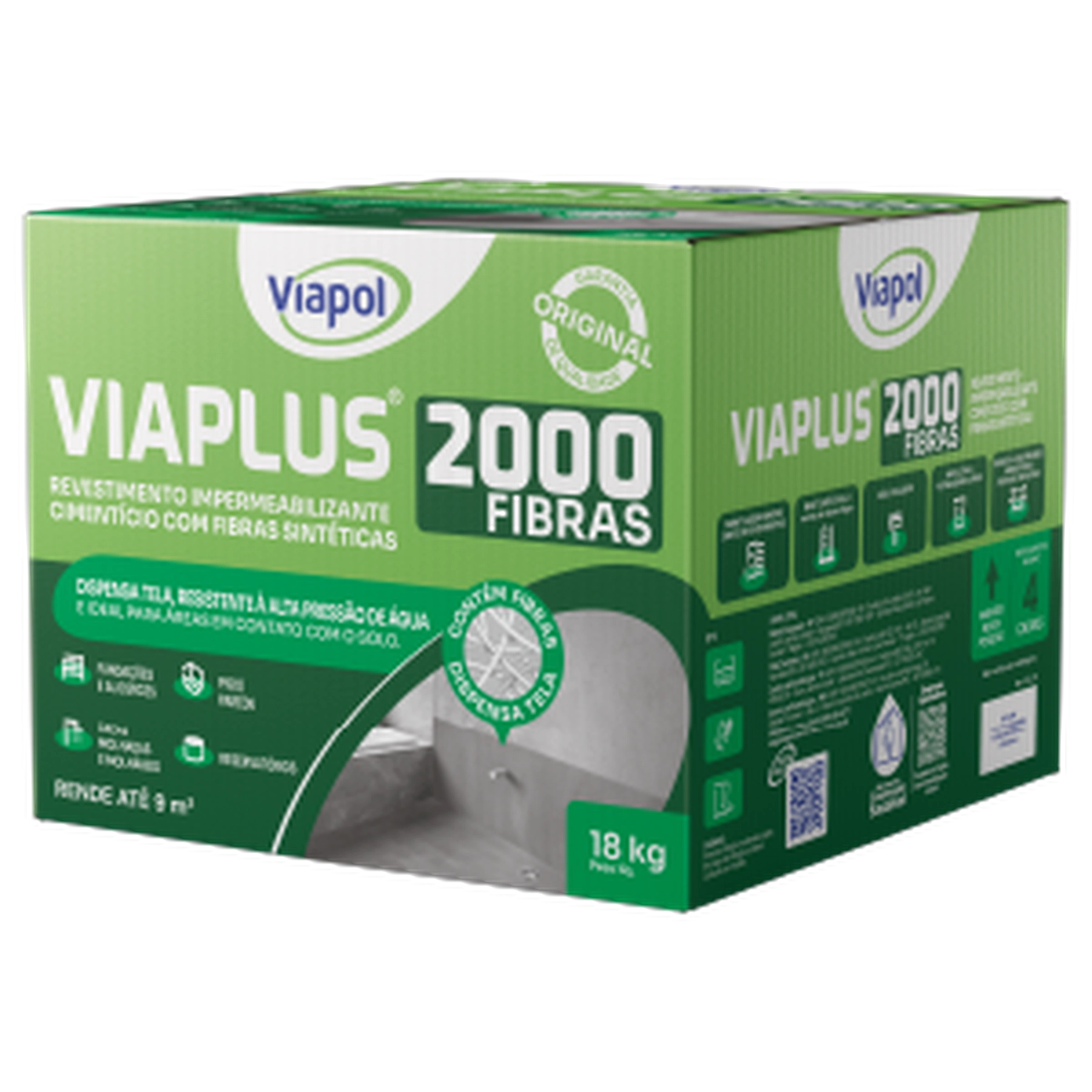 Argamassa Polimérica Impermeabilizante Viapol 18kg Cinza
