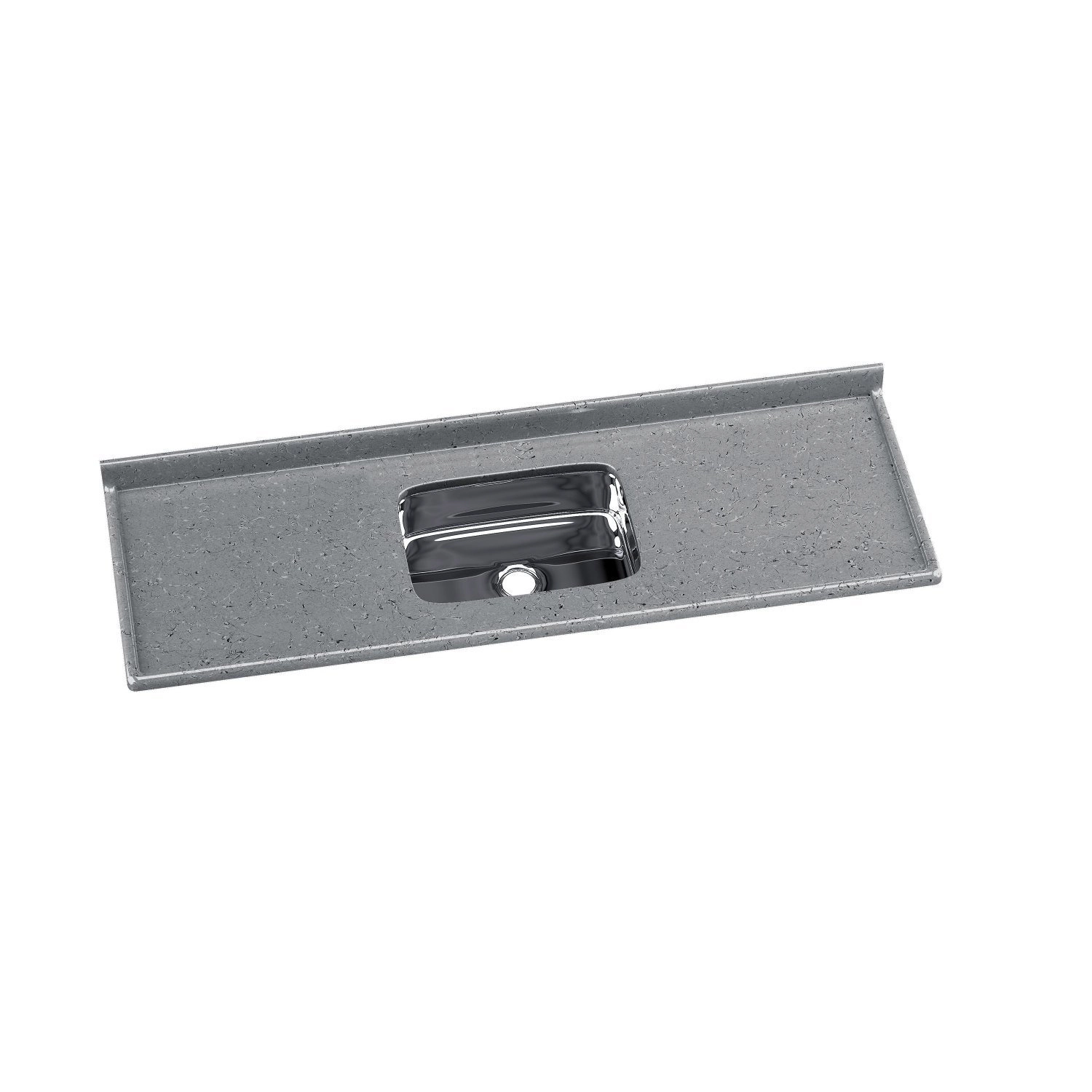 Pia De Cozinha Em Mármore Sintético Com Cuba Em Aço Inox 160cmx55cm Aj Rorato