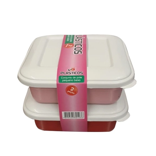Conj.2 Pecas Pote Pequeno Baixo 1200ml