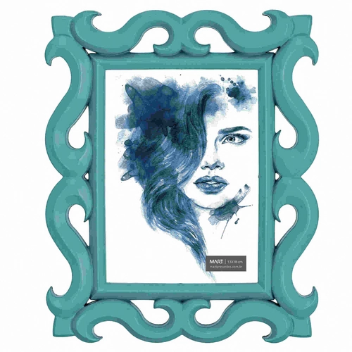 Porta Retrato Style Azul 13x18 Cm