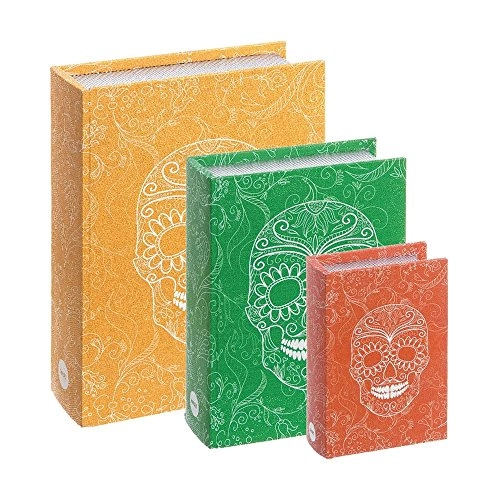 Kit Livro Caixa 3pcs Amarela Caveira