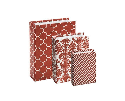 Kit Livro Caixa 3pcs Vermelha