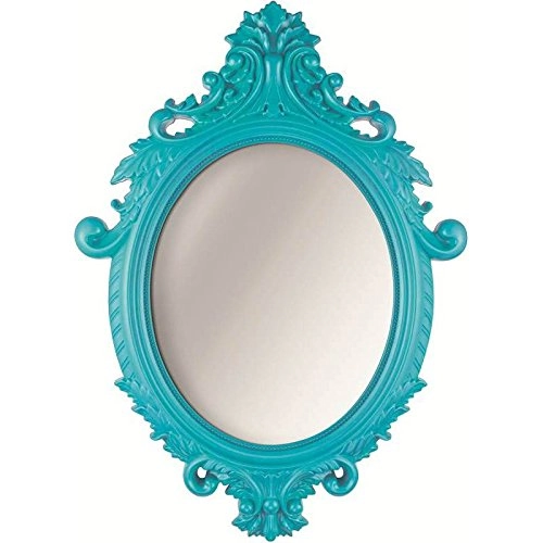 Espelho Mart Oval 52x72cm Turquesa