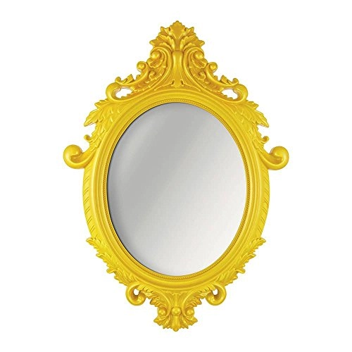 Espelho Mart Oval 52x72cm Amarelo
