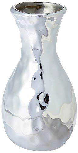 Vaso 11x6cm Ceramica Prata