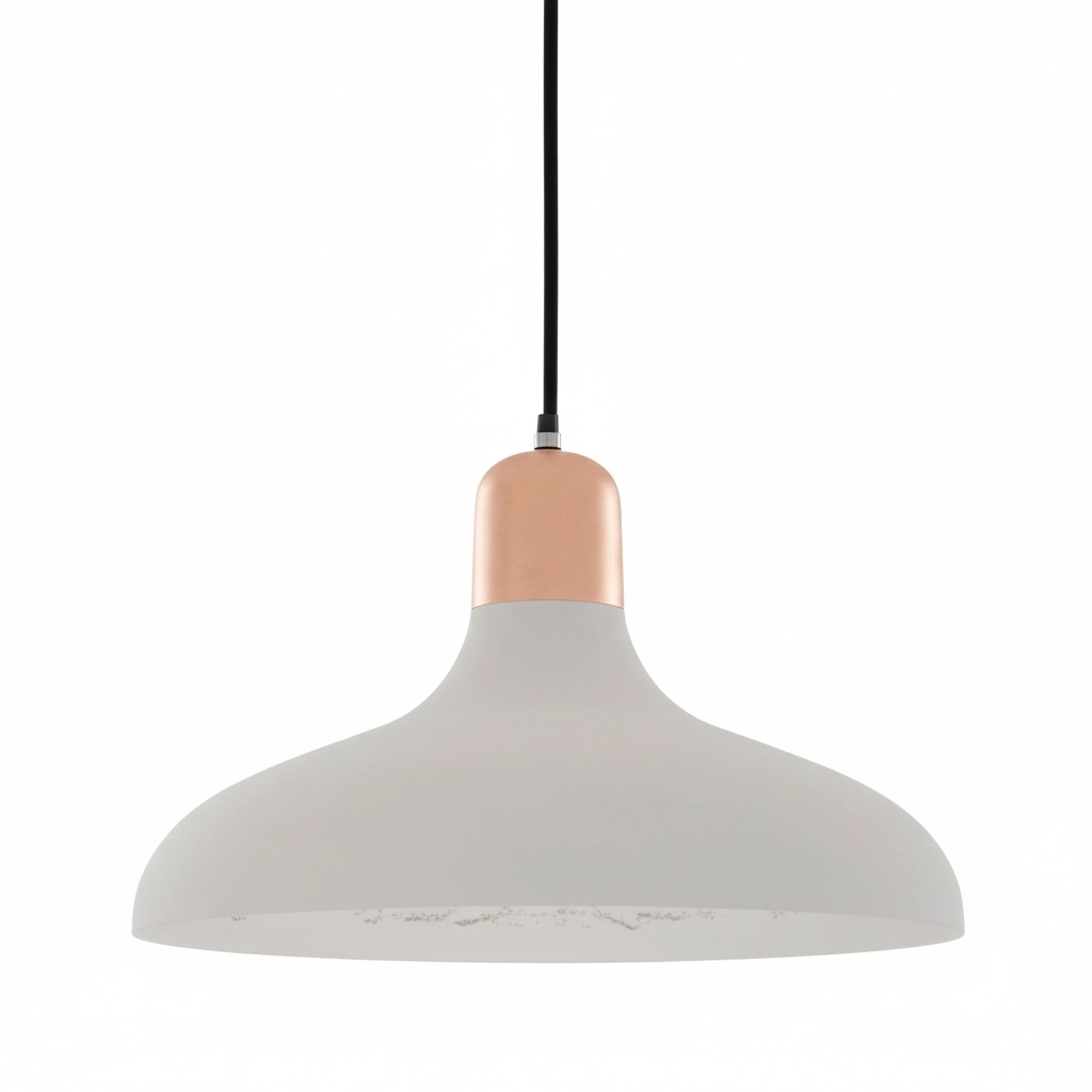 Pendente Em Gesso Cinza 35cm