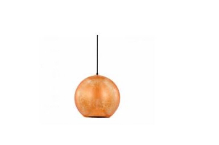 Pendente Em Vidro Folheado Cobre - 27x26cm