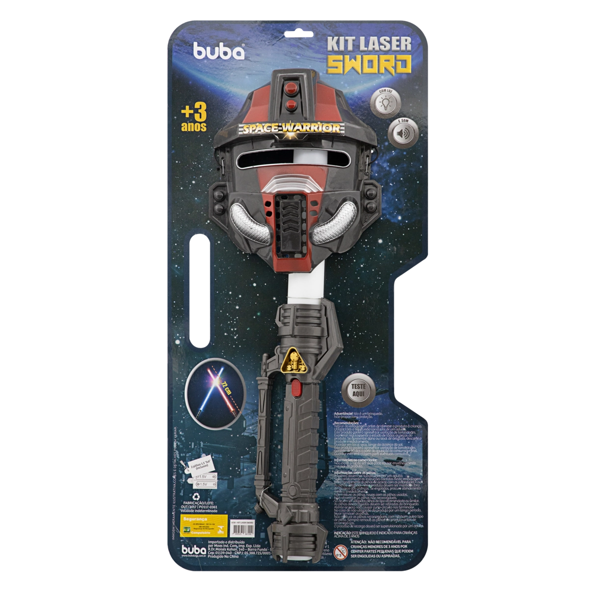 Kit Brinquedo Preto Laser Sword Buba