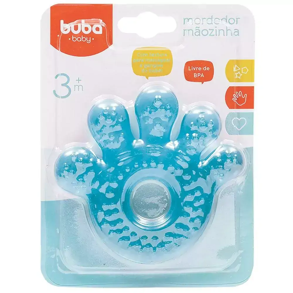 Mordedor com Água - Mãozinha Baby - Rosa - Buba