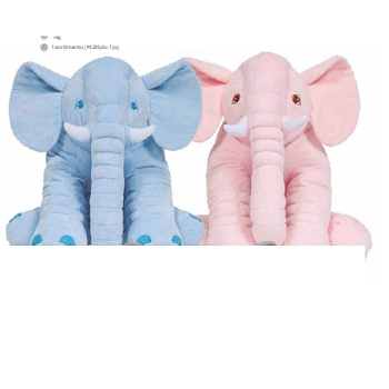 Pelúcia Gigante - 60 Cm - Elefante Azul - Buba