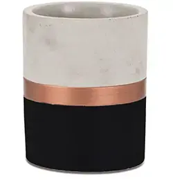 Vaso Cimento 7697 Preto E Cobre