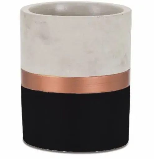 Jdm Vaso Cimento 7698 Preto E Cobre