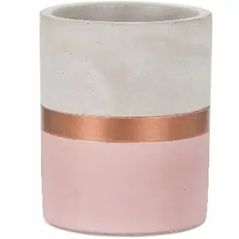 Vaso Cimento 7699 Rosa E Cobre
