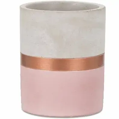 Vaso Cimento 7700 Rosa E Cobre
