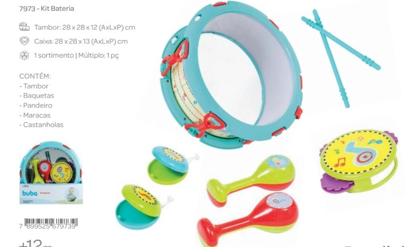 KIT BATERIA INFANTIL - Buba