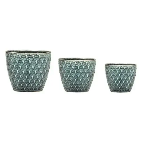 Jdm Cachepot Ceramica Verde Med. 08177
