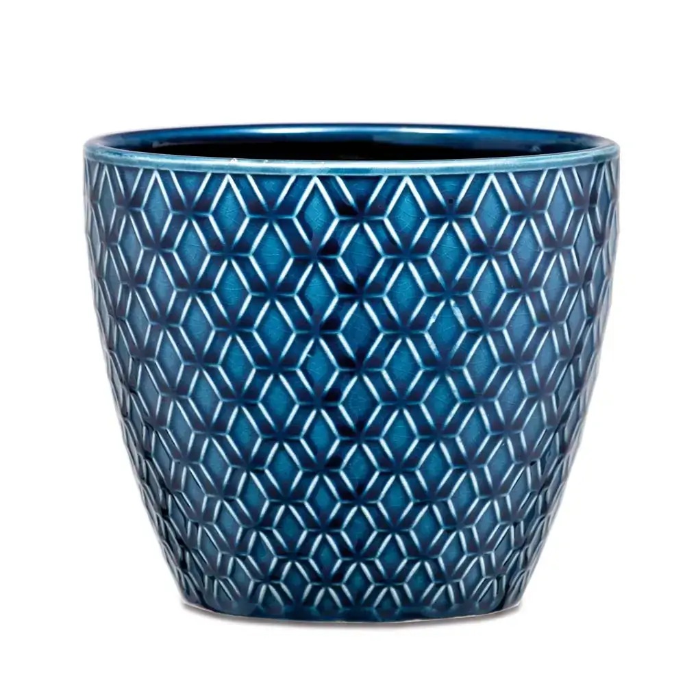 Jdm Cachepot Ceramica Azul Peq. 08175