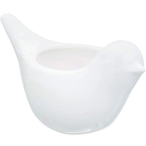 Jdm Cachepot Ceramica Branco Passaro