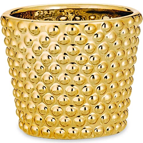 Cachepot Ceramica 08639 Dourado
