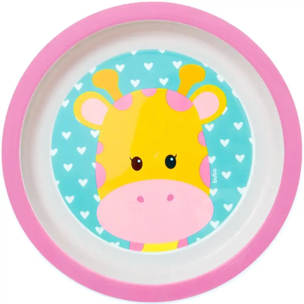 Pratinho Raso - Animal Fun - Girafa - Buba