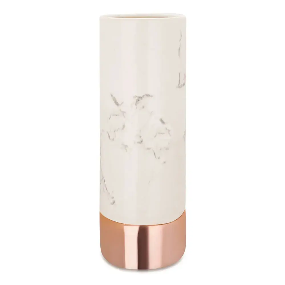 Jdm Vaso Marmore Gold Bco E Rose 9049