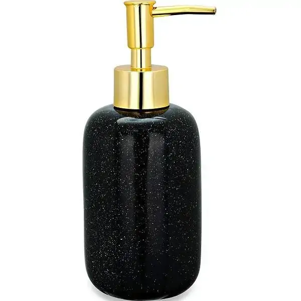 Porta Sabonete Liquido Preto em Ceramica MART 09071