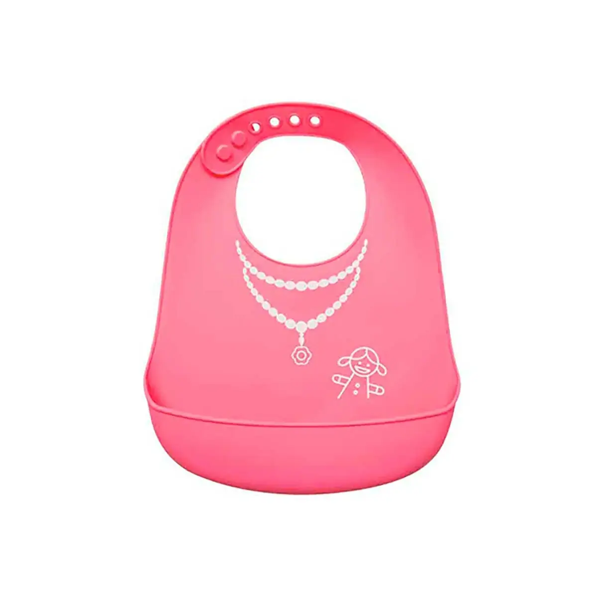 Babador De Silicone Com Pega Migalhas - Menina Buba Baby