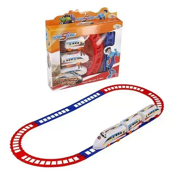 BRINQUEDO TREM EXPRESSO HERO SQUAD COM 7 PEÇAS