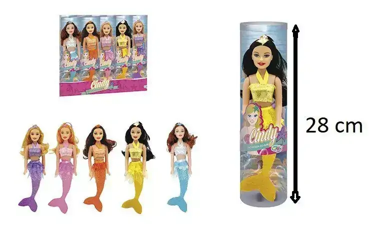 Kit com 5 Bonecas Cindy Sereia Encantada do Mar