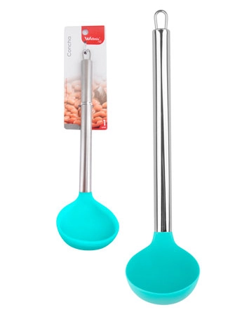 Concha Silicone Inteirico Verde Ciano 28cm