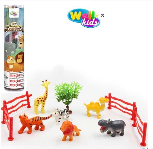 Kit Animais Da Floresta 24 Pcs 7607 Wellmix