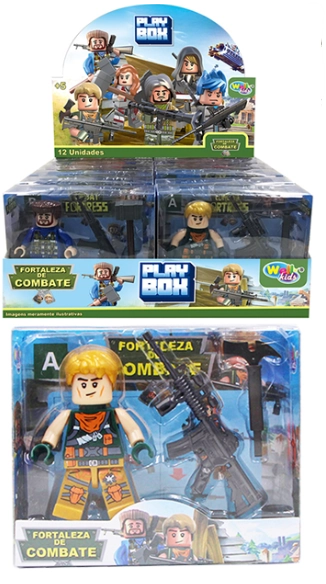 Boneco De Montar Fort Combate Display 12 Pcs