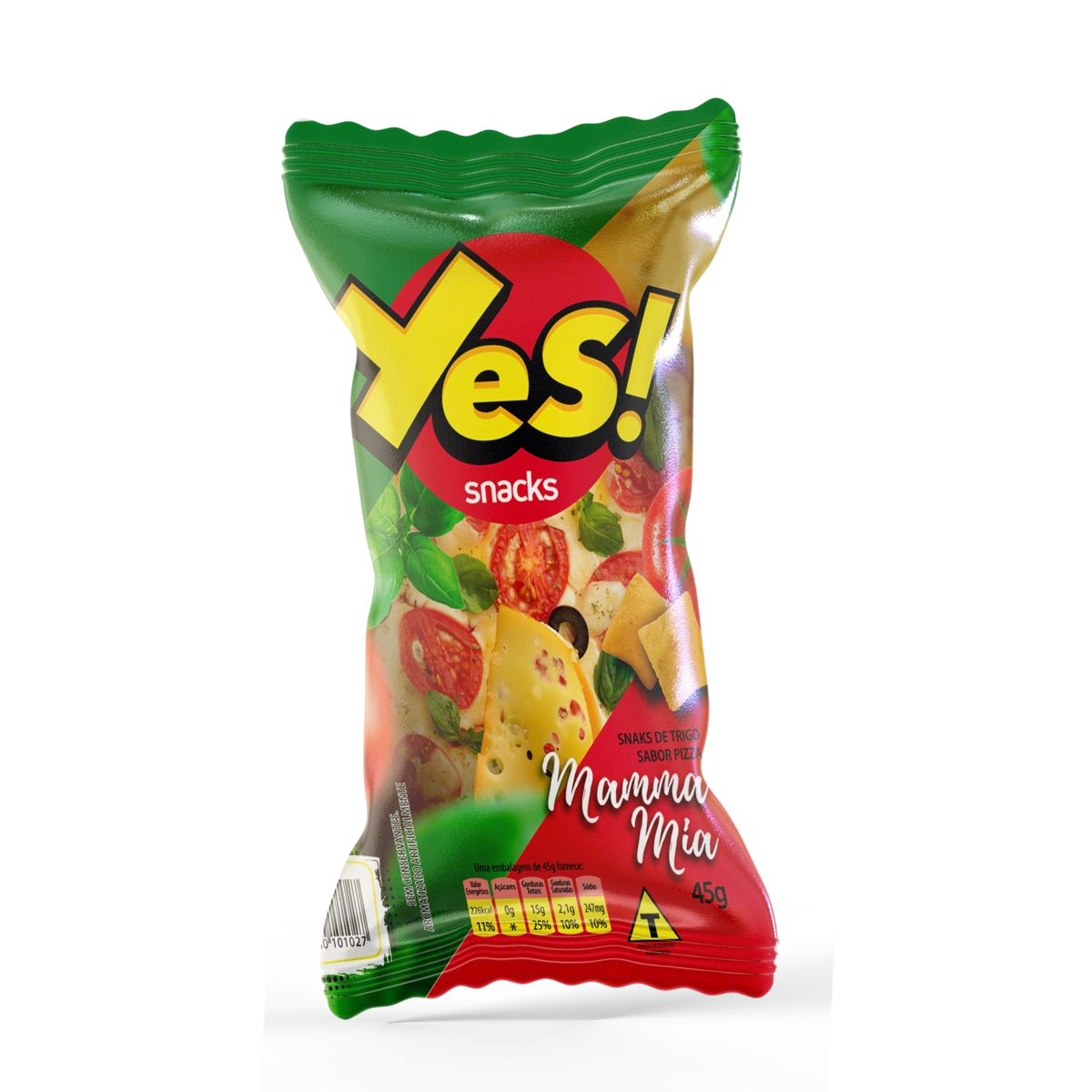 Snack De Trigo Mamma Mia Yes Pacote 45g