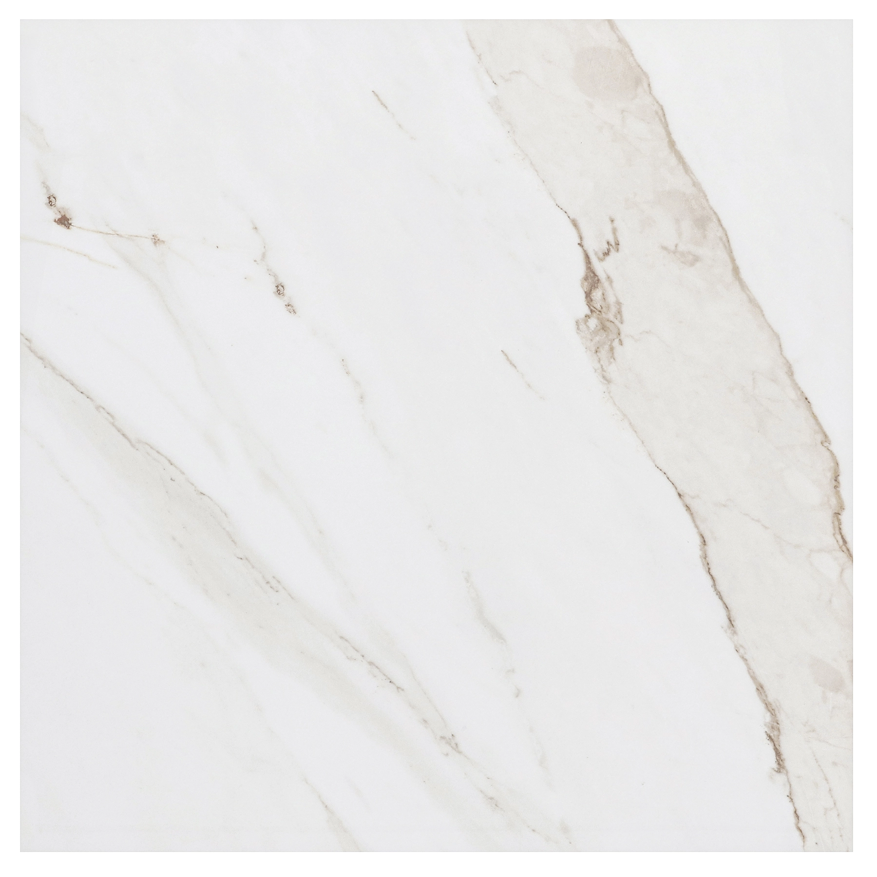 Porcelanato Marmorizado Polido Borda Reta Interno 121x121cm Calacata Premium P121000 Embramaco