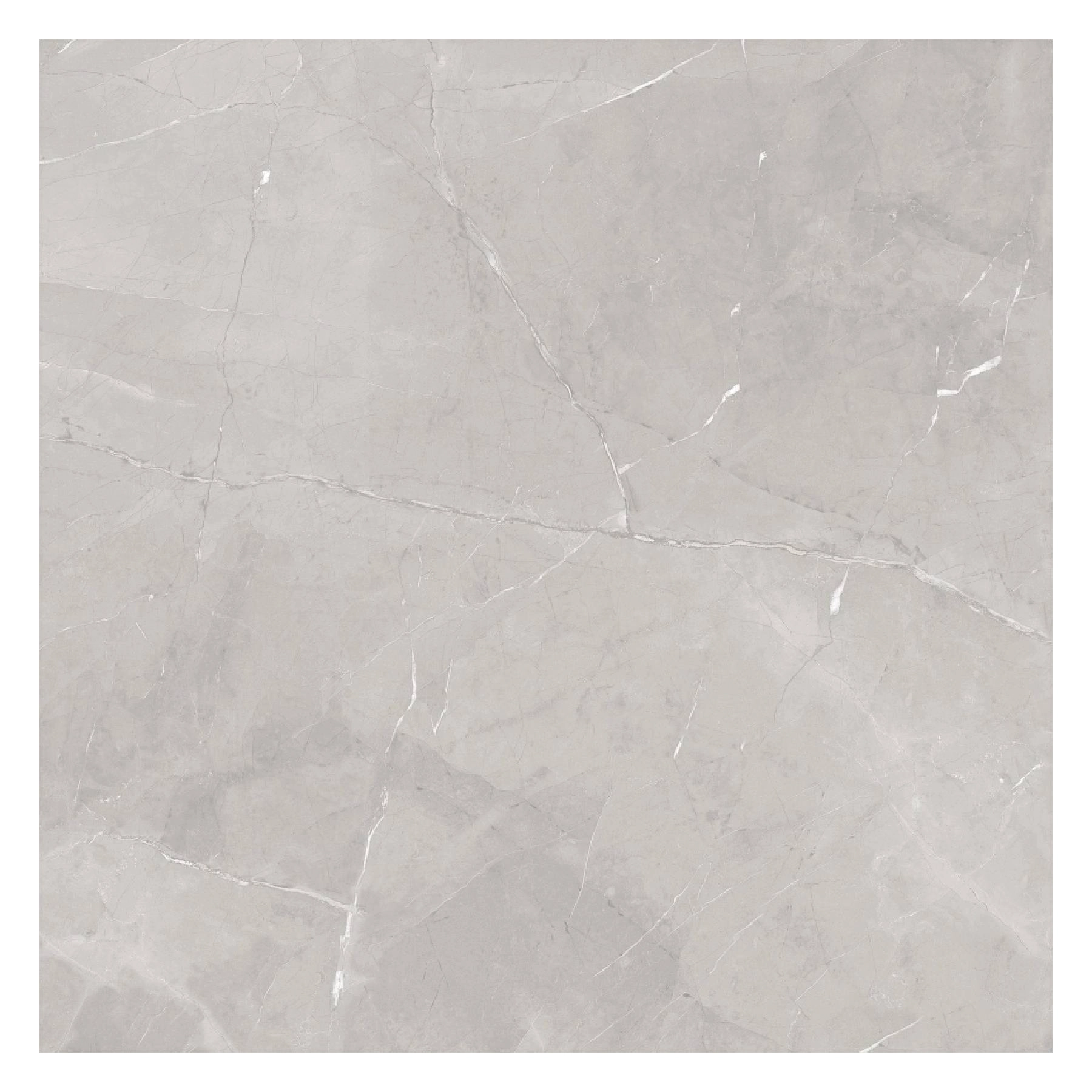 Porcelanato Marmorizado Polido Borda Reta Interno 82x82cm P70434 Cinza Embramaco