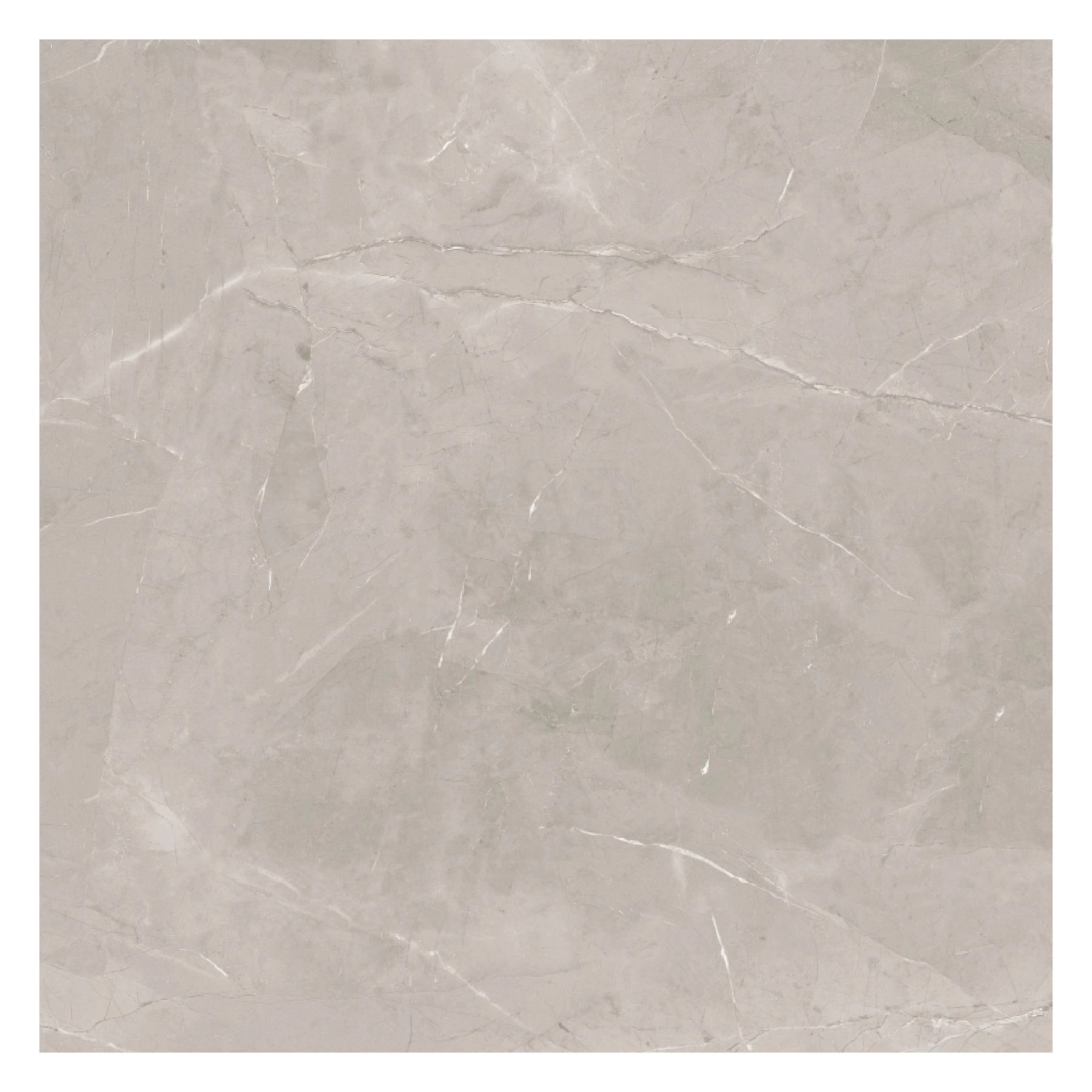 Porcelanato Marmorizado Polido Borda Reta Interno 82x82cm P70433 Cinza Embramaco