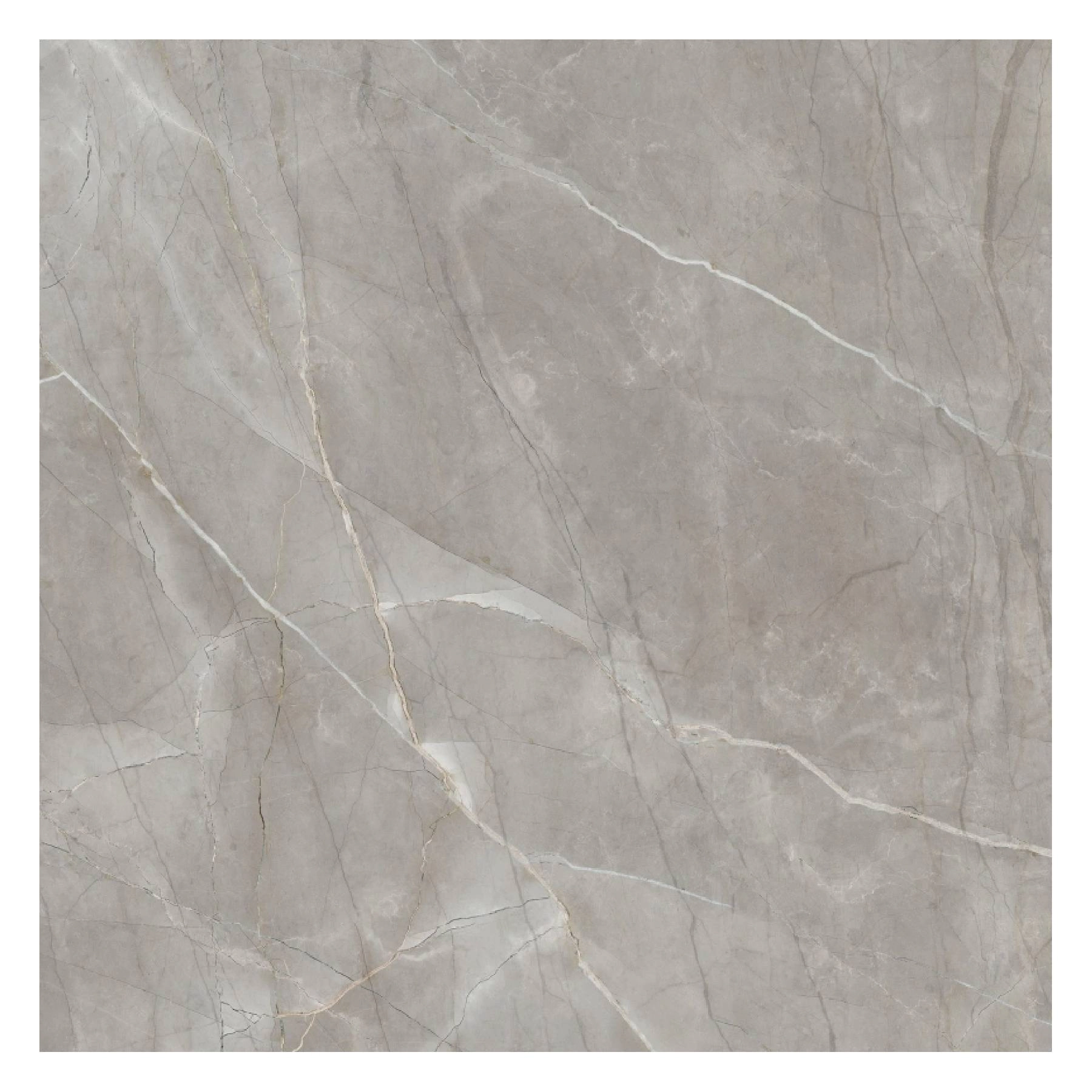 Porcelanato Marmorizado Polido Borda Reta Interno 121x121cm P71004 Cinza Embramaco