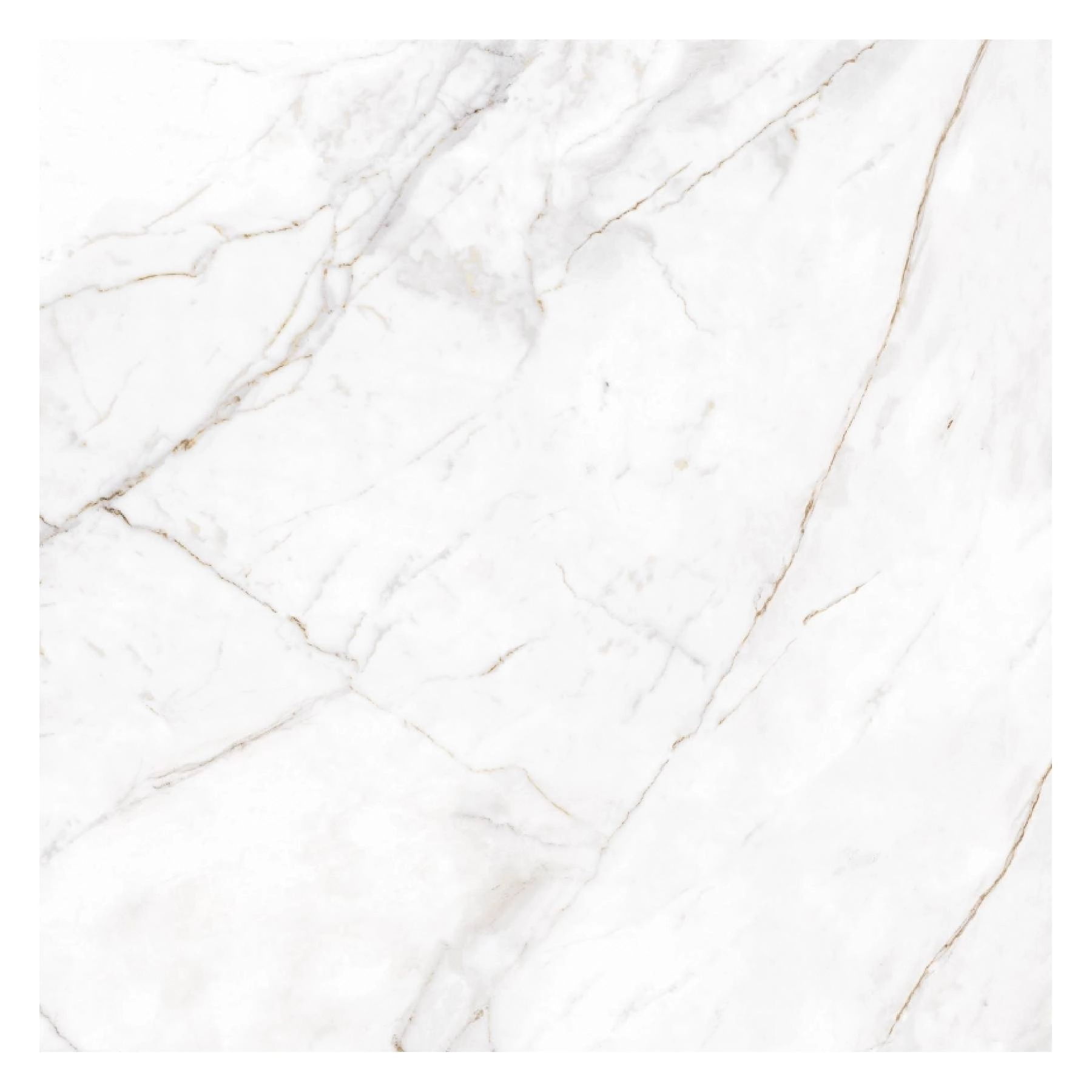Porcelanato Marmorizado Acetinado Borda Reta Interno 123x123cm 73008 Branco Embramaco