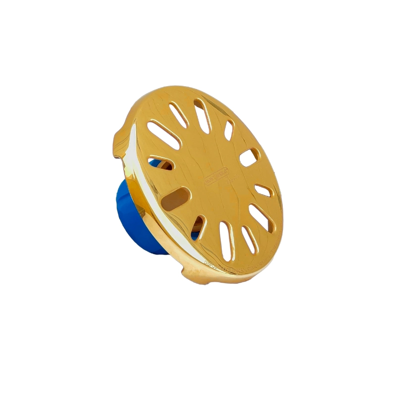 Dreno Redondo Vazado Spa Maxx Ouro Gold 50mm Inox 316 Ouro 24k - Mont Serrat