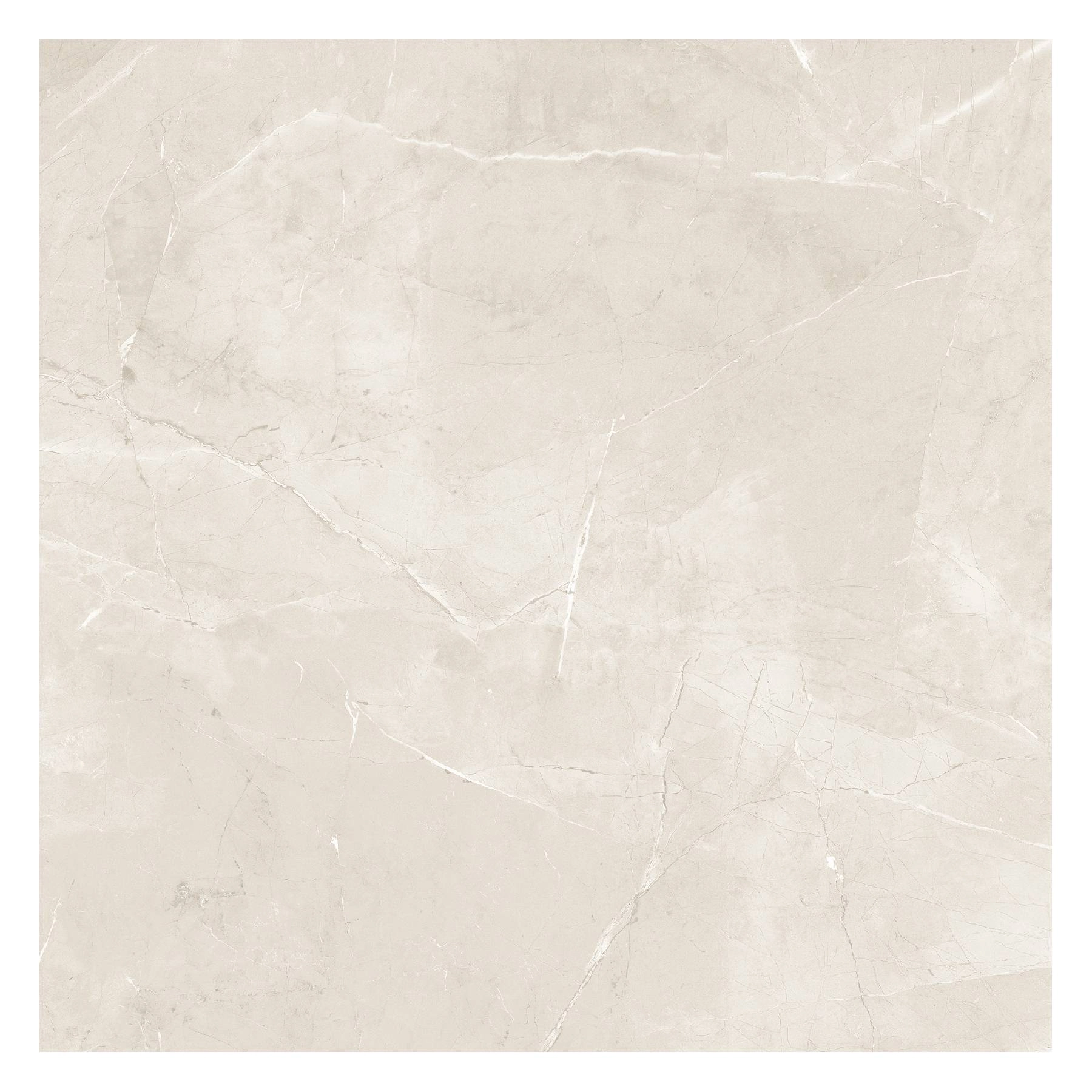 Porcelanato Marmorizado Polido Borda Reta Interno 82x82cm P70437 Bege Embramaco