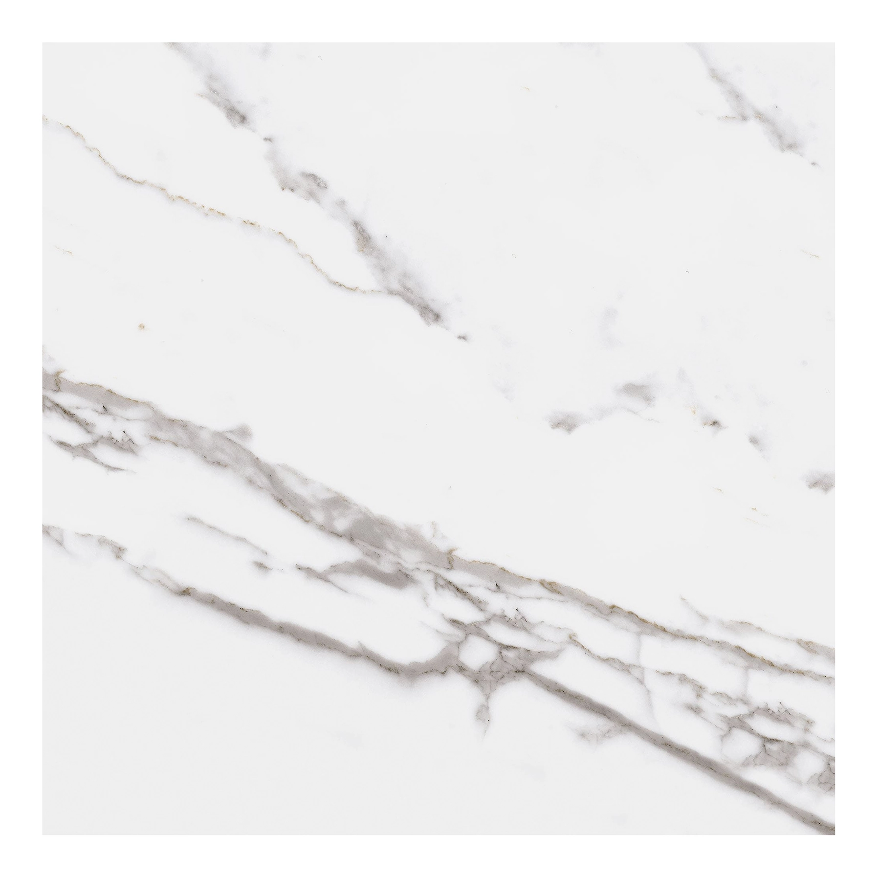 Piso Cerâmico Marmorizado Acetinado Borda Reta Interno 76x76cm Carrara Premium RT76070 Embramaco
