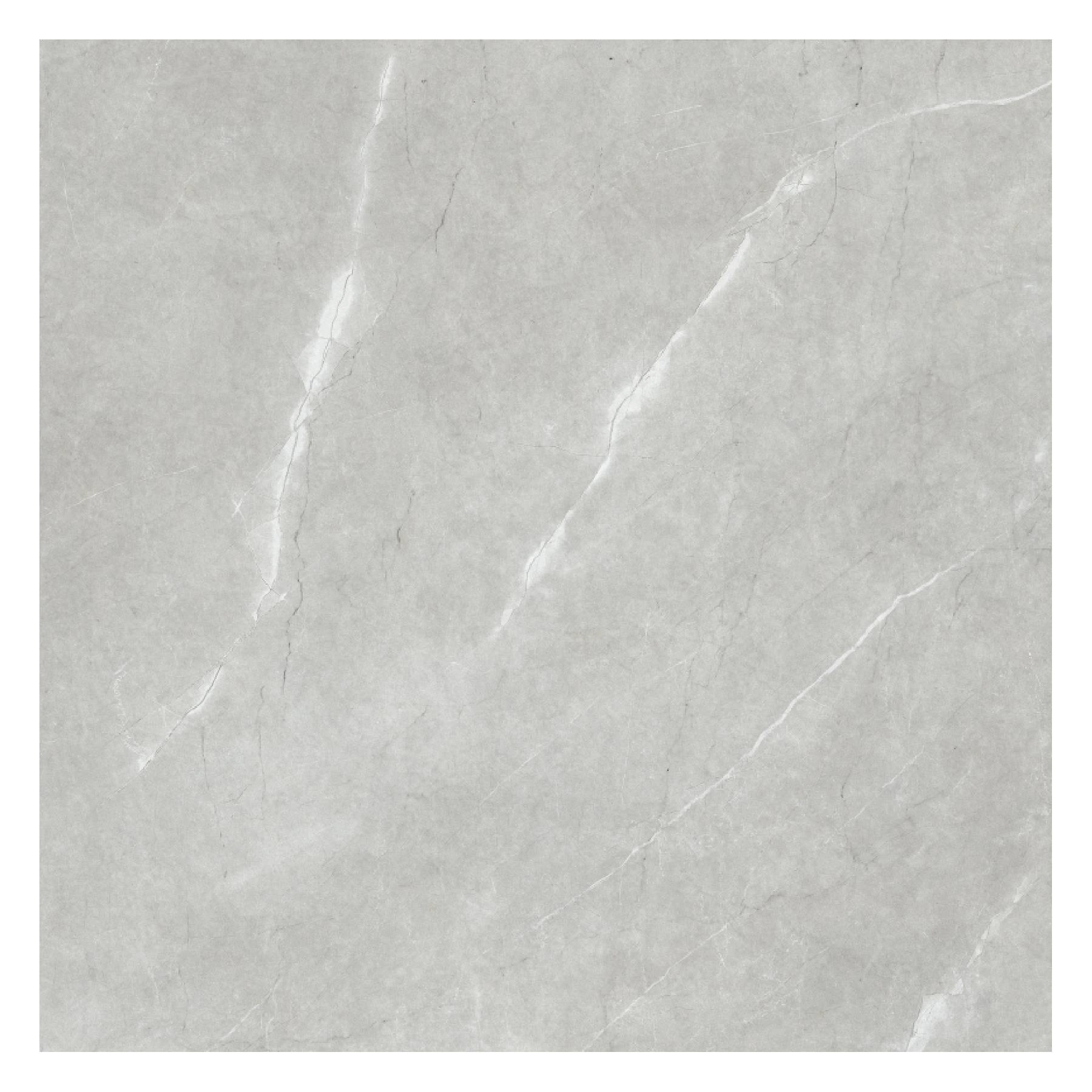 Porcelanato Marmorizado Polido Borda Reta Interno 94x94cm P94717 Cinza Embramaco