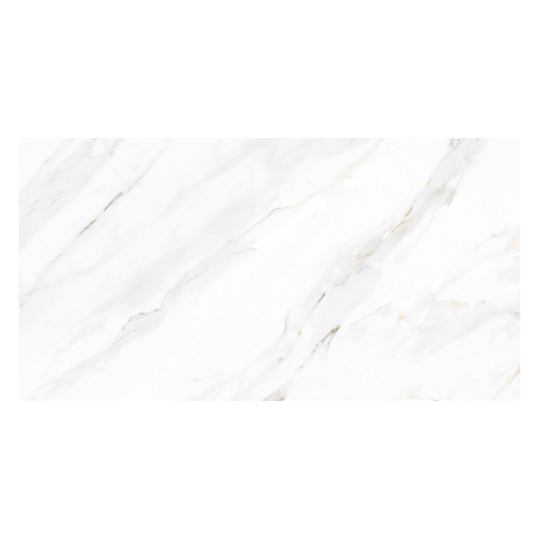 Piso Cerâmico Marmorizado Polido Borda Reta Interno 63x122cm Supra Calacata Oro P63531 Embramaco