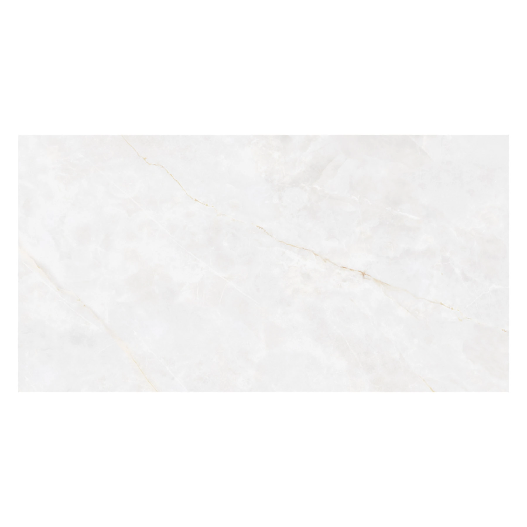 Piso Cerâmico Marmorizado Polido Borda Reta Interno 63x122cm Supra Ônix Bianco P63530 Embramaco