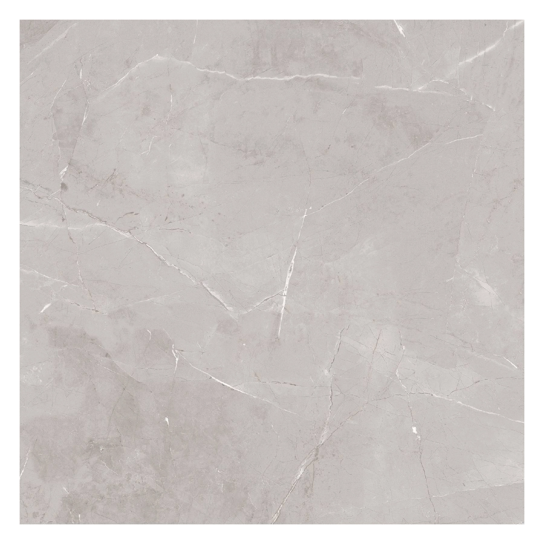 Porcelanato Marmorizado Acetinado Borda Reta Interno 83x83cm 70540 Cinza Embramaco