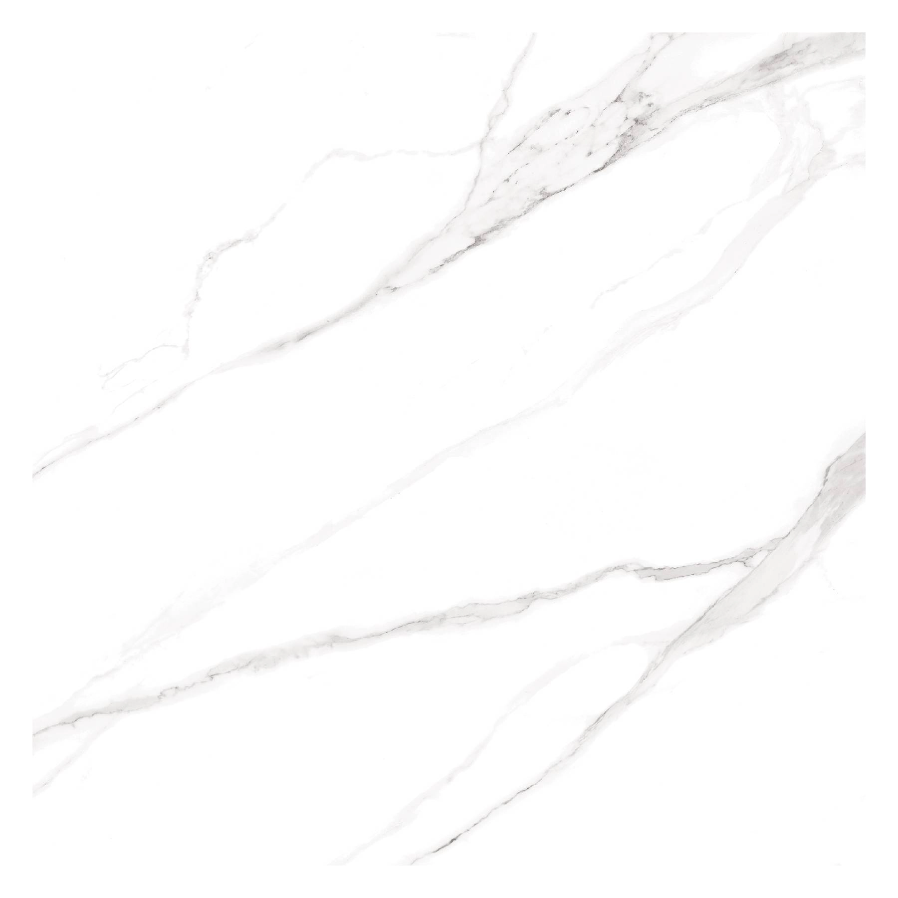 Porcelanato Marmorizado Acetinado Borda Reta Interno 123x123cm 73011 Branco Embramaco