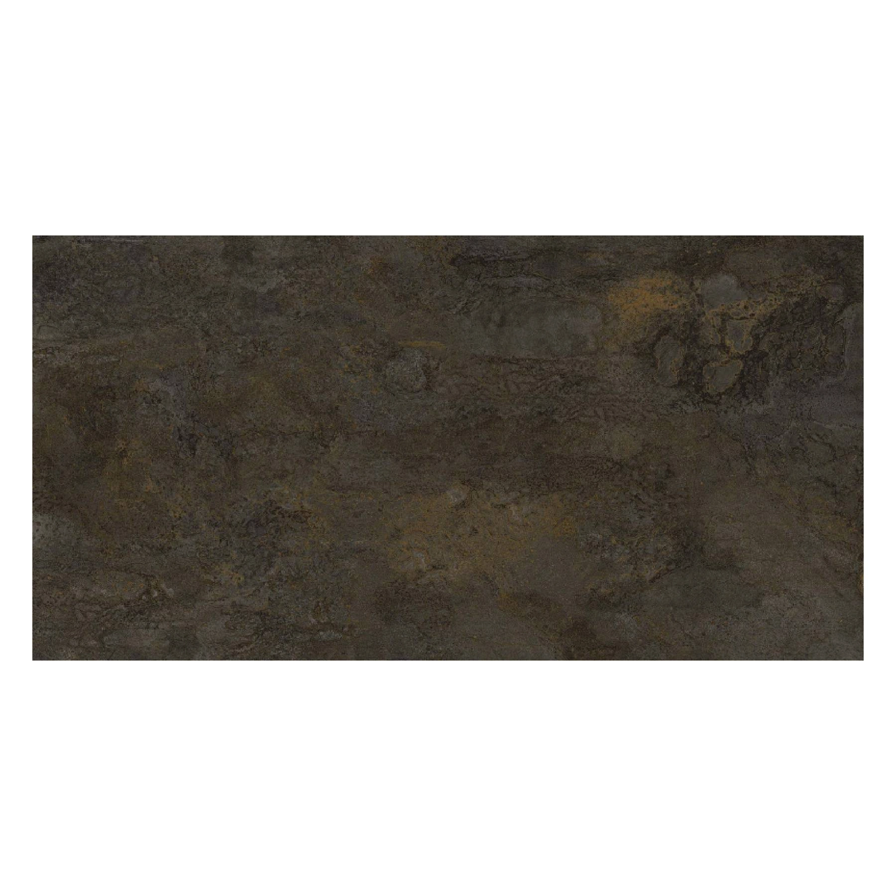 Porcelanato Decorado Polido Borda Reta Interno 62x121cm P70685 Preto e Marrom Embramaco