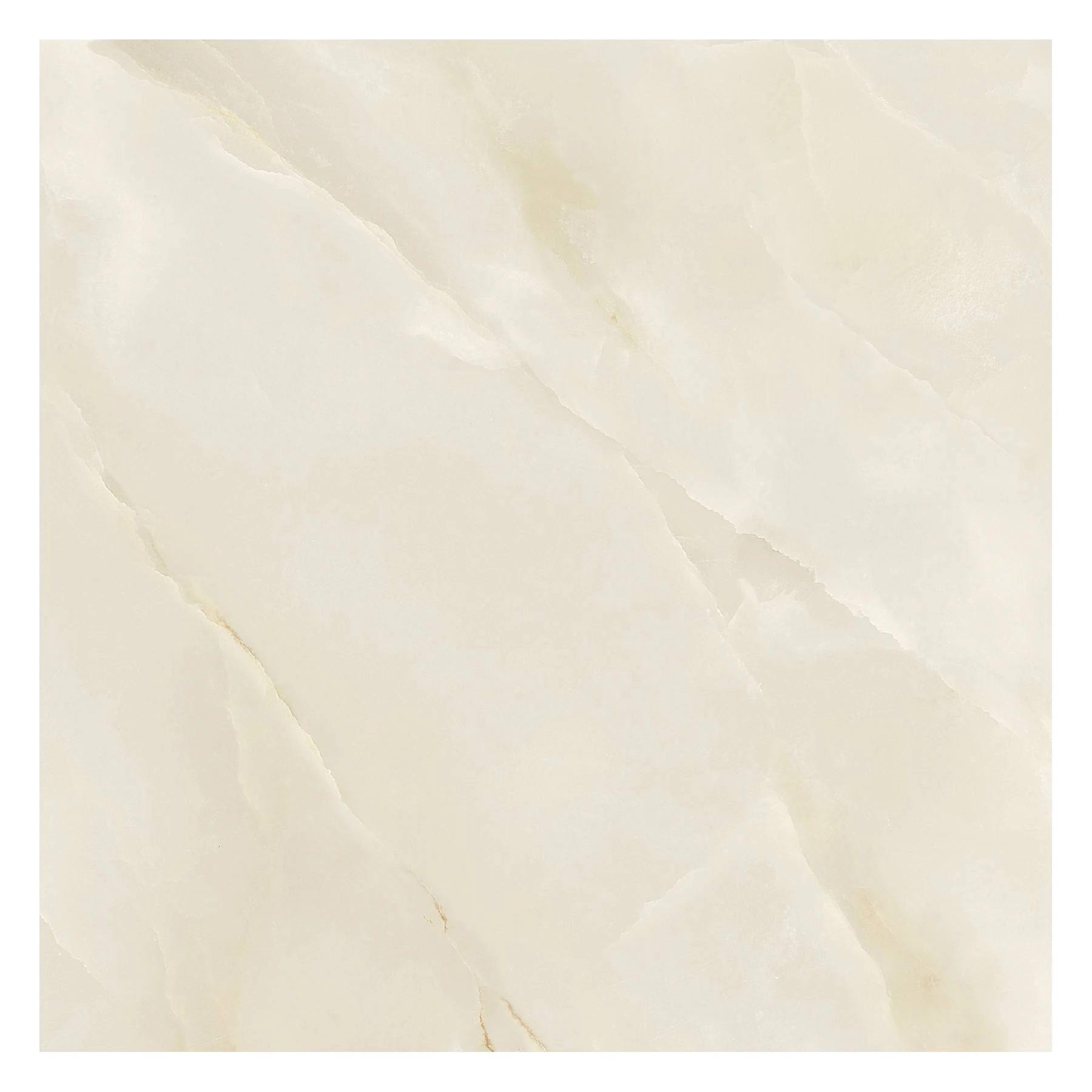 Piso Cerâmico Marmorizado Brilhante Borda Reta Interno 60x60cm Onix Gold Embramaco