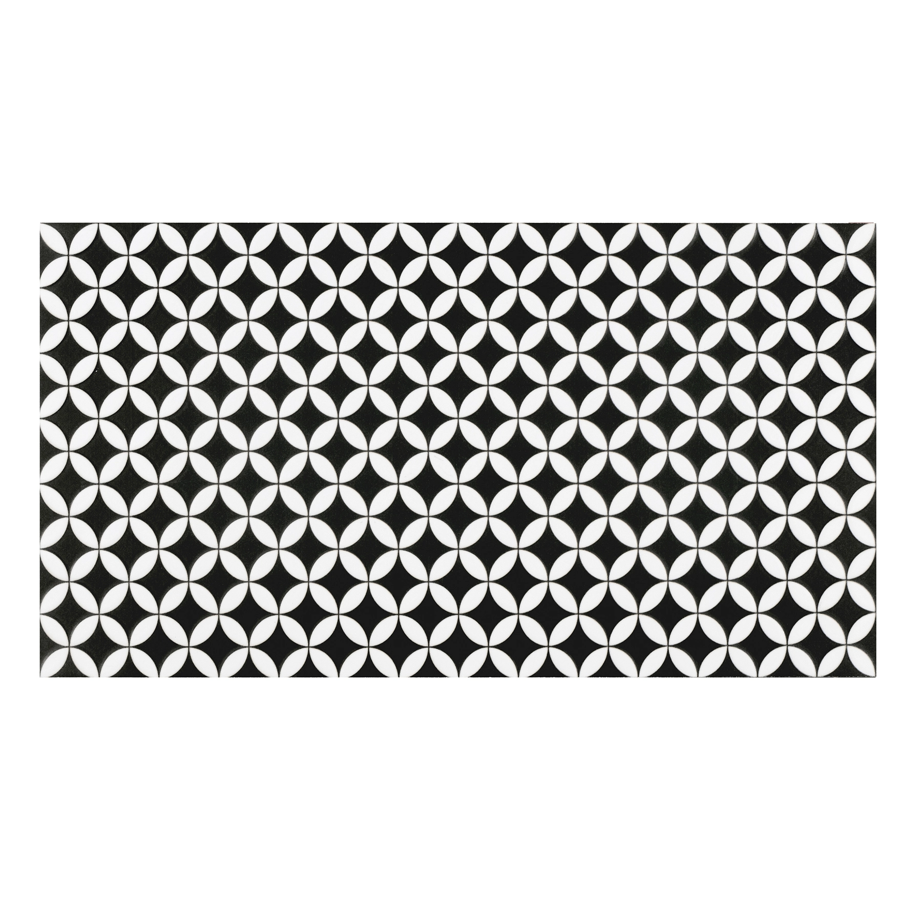 Revestimento de Parede Interno Decorado Brilhante 33x60cm Borda Reta Tokio Nero Embramaco