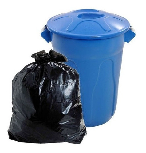 Saco Lixo Preto 100 Litros Espessura Média Pct 50 Unidades